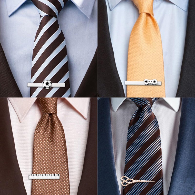 HAWSON 2/2.2 Inch Various Tie Clips for Men Unique, Personalized Novelty Tie Bars Pins Tacks, Funny Theme Wedding Holiday Gifts for Husband Groomsmens - Image 5